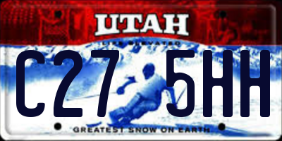 UT license plate C275HH