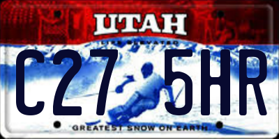 UT license plate C275HR