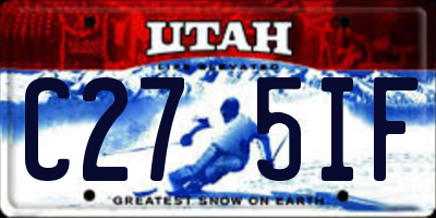 UT license plate C275IF