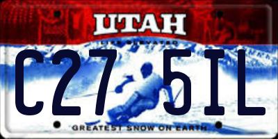 UT license plate C275IL