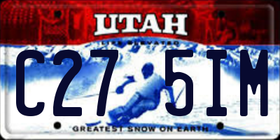 UT license plate C275IM