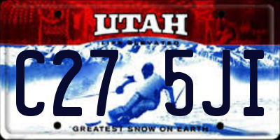 UT license plate C275JI