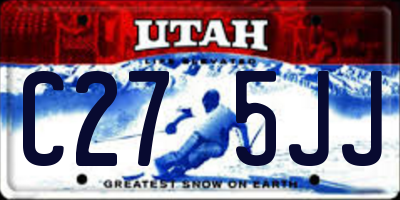 UT license plate C275JJ