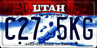 UT license plate C275KG