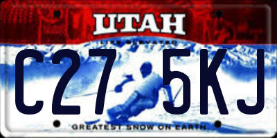 UT license plate C275KJ