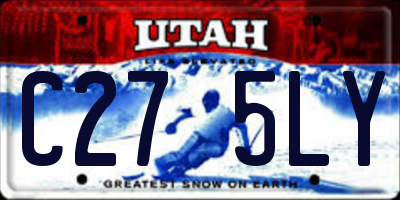 UT license plate C275LY