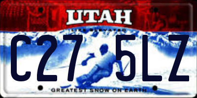 UT license plate C275LZ