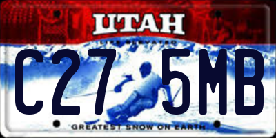 UT license plate C275MB