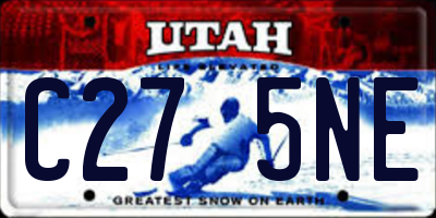 UT license plate C275NE