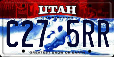 UT license plate C275RR