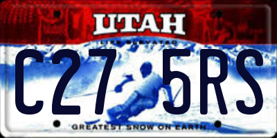 UT license plate C275RS