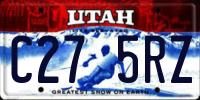 UT license plate C275RZ