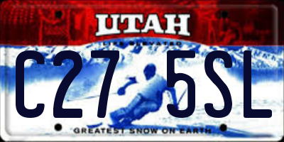 UT license plate C275SL
