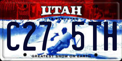 UT license plate C275TH