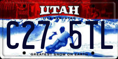 UT license plate C275TL