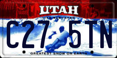 UT license plate C275TN