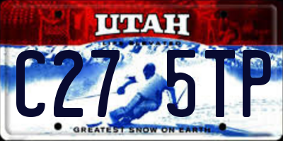 UT license plate C275TP