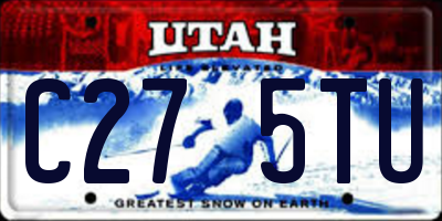 UT license plate C275TU