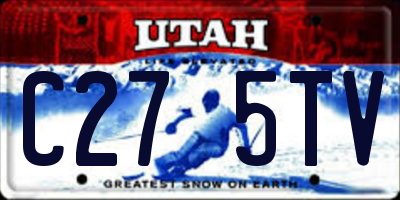 UT license plate C275TV
