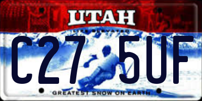 UT license plate C275UF