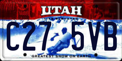 UT license plate C275VB