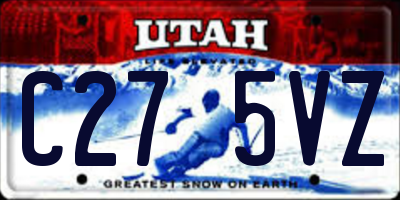 UT license plate C275VZ