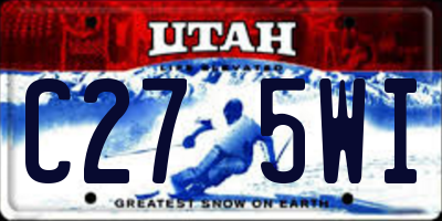 UT license plate C275WI