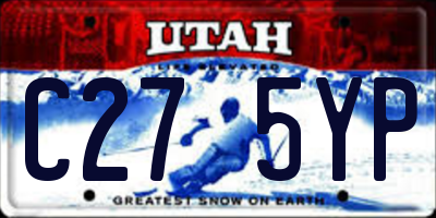 UT license plate C275YP