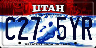 UT license plate C275YR
