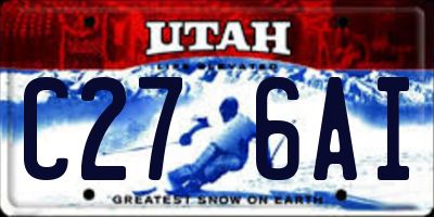 UT license plate C276AI