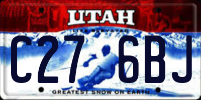 UT license plate C276BJ