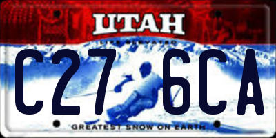 UT license plate C276CA