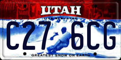 UT license plate C276CG