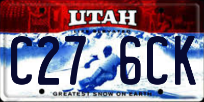UT license plate C276CK