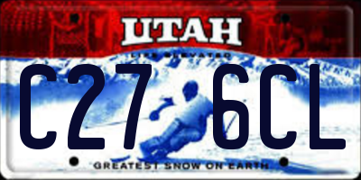 UT license plate C276CL