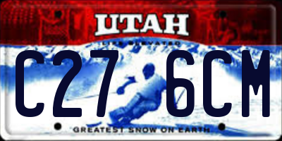 UT license plate C276CM