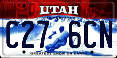 UT license plate C276CN