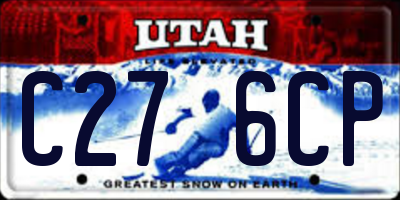 UT license plate C276CP