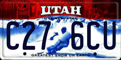 UT license plate C276CU