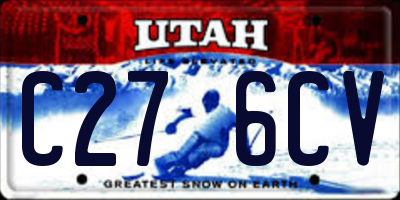 UT license plate C276CV