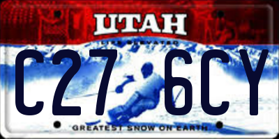UT license plate C276CY