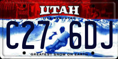 UT license plate C276DJ