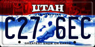 UT license plate C276EC