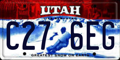 UT license plate C276EG