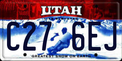 UT license plate C276EJ