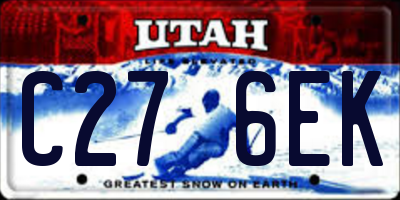 UT license plate C276EK