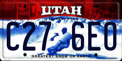 UT license plate C276EO