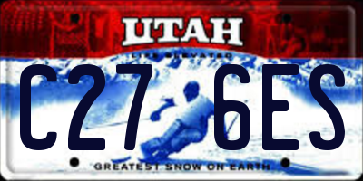 UT license plate C276ES