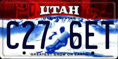 UT license plate C276ET