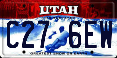 UT license plate C276EW